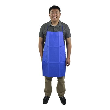 SCHOOL SMART Easy-to-Clean Vinyl Art Apron, 29 x 17 Inches, Adult PAC5232-5987DI